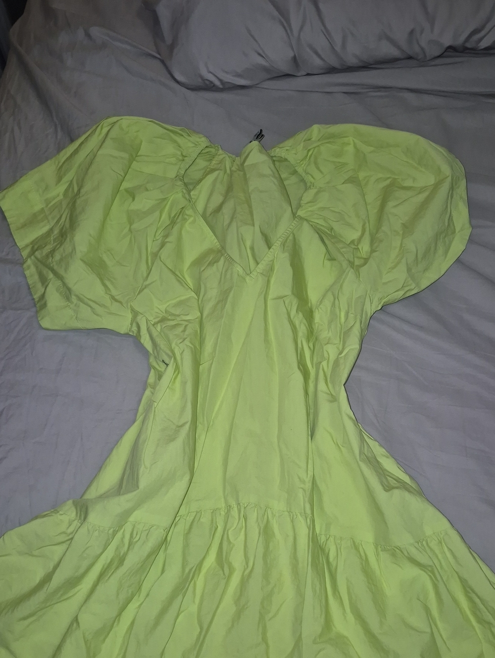a new day Neon Lime Green Mini Dress
